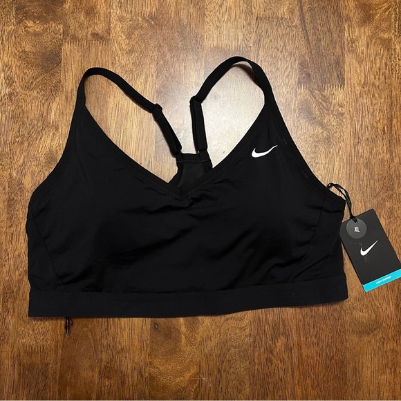 NWT Nike Pro Indy XL Light Support Women's Black Sports Bra NEW - Picture 1 of 7